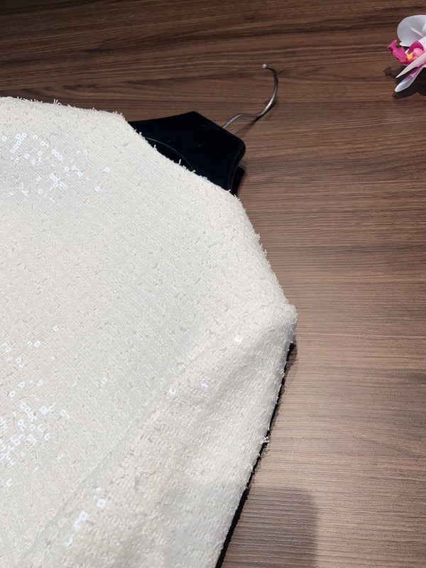 CC 25 Vest Jacket White Cotton 305856