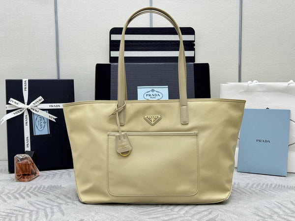 Pra Medium 1BG555 Tote Bag Apricot Nylon 267456