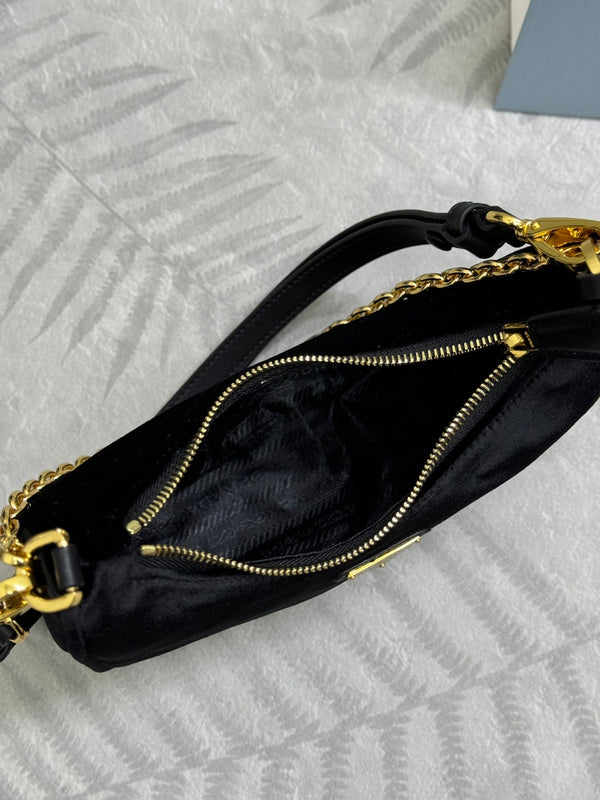 Pra Velvet Hobo Black Should Bag 267179