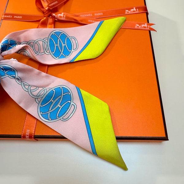 HM Twilly Small Silk Scarf and Detachable Hairband 825647