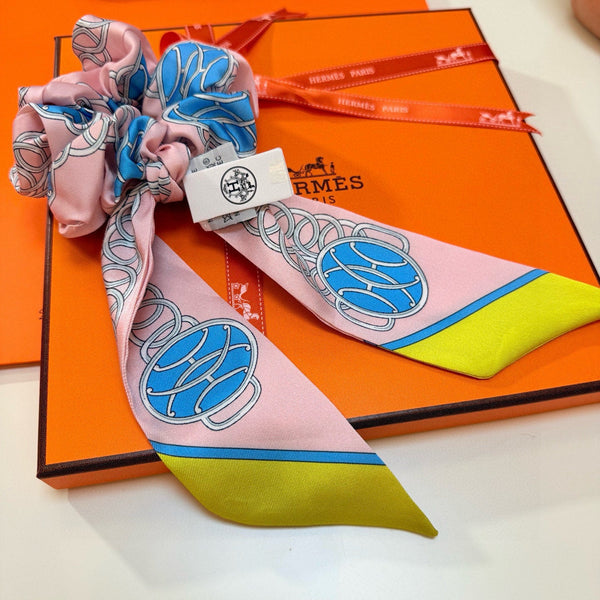 HM Twilly Small Silk Scarf and Detachable Hairband 825647