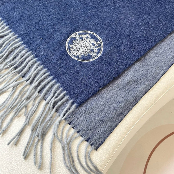 HM 25 200cm Scarf Blue Cashmere 825628