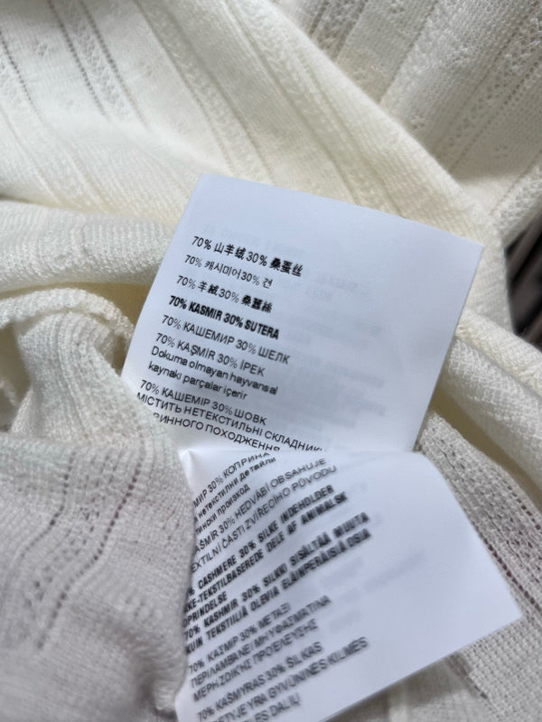 Miumiu Short-Sleeve Polo Shirt White Cashmere