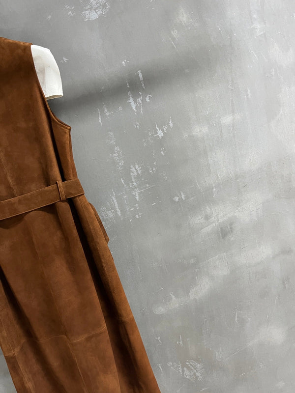 CC 25 Chain Trench Vest Coat Blend Tan Cashmere