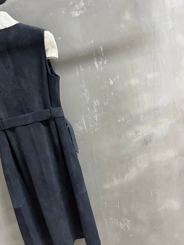 CC 25 Chain Trench Vest Coat Blend Black Cashmere