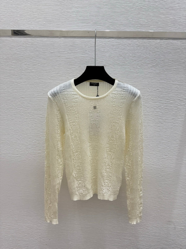 CC 25 Crew Neck Knit Long Sleeve Sweater Wool