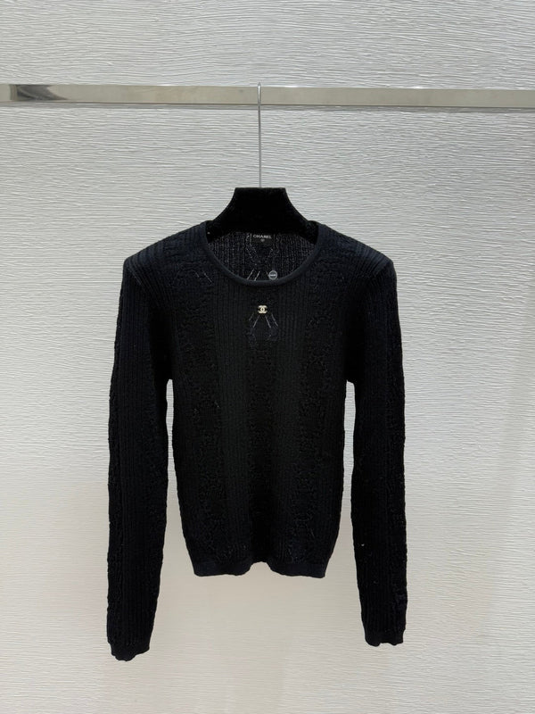 CC 25 Crew Neck Knit Long Sleeve Sweater Wool