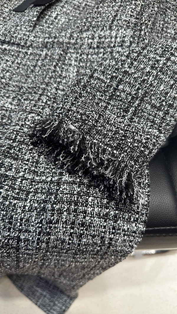 CC 110cm Long Dress Gray Tweed