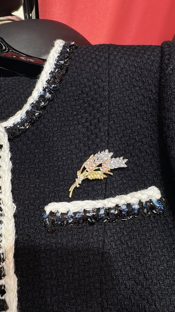 CC 25SS Classic Fragrance Style Jacket Black Wool