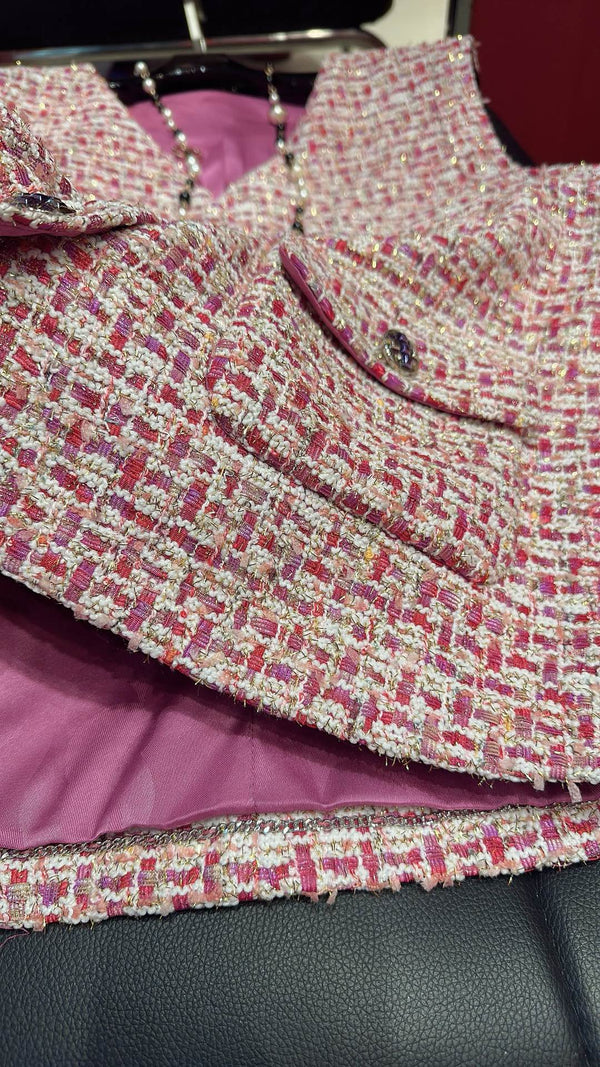 CC 25F V-line Neck Vest Pink Cotton