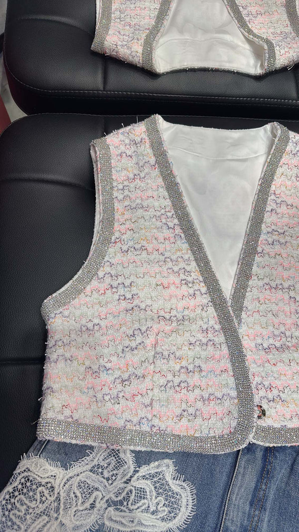 CC 25 Short Thin Vest Pink Polyester