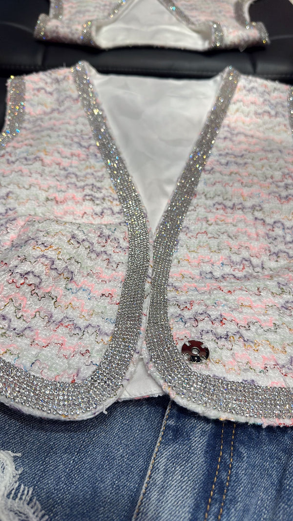 CC 25 Short Thin Vest Pink Polyester