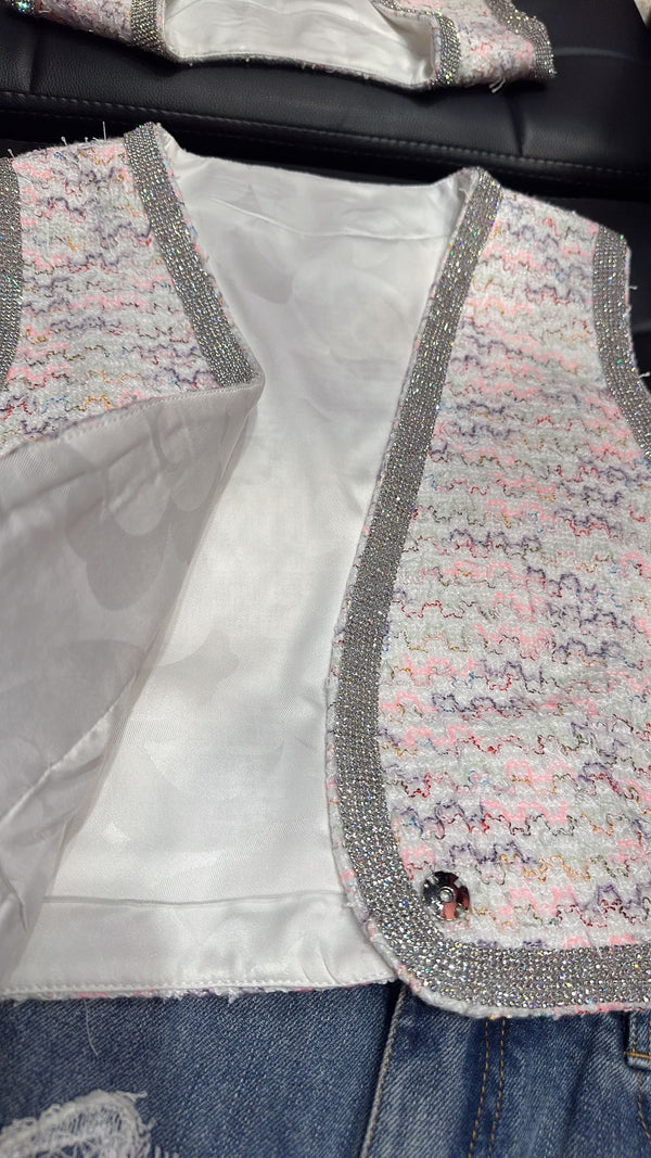 CC 25 Short Thin Vest Pink Polyester