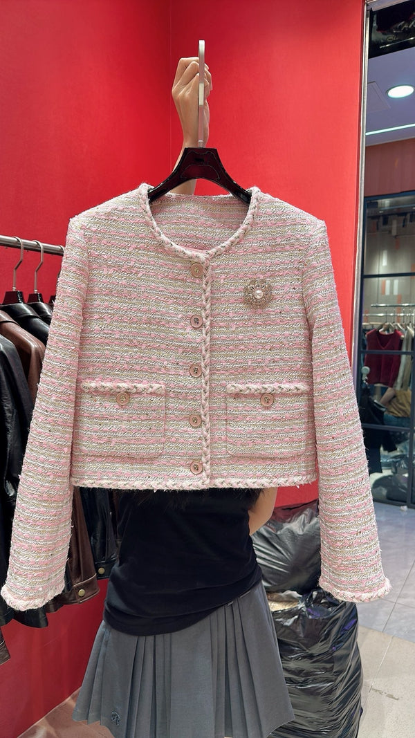 CC 25 Braided Jacket Light Pink Cotton