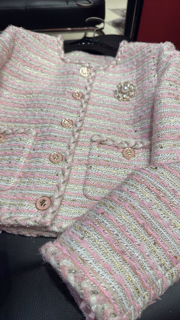 CC 25 Braided Jacket Light Pink Cotton