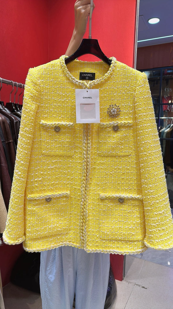CC Long Sleeve Jacket Yellow Cotton