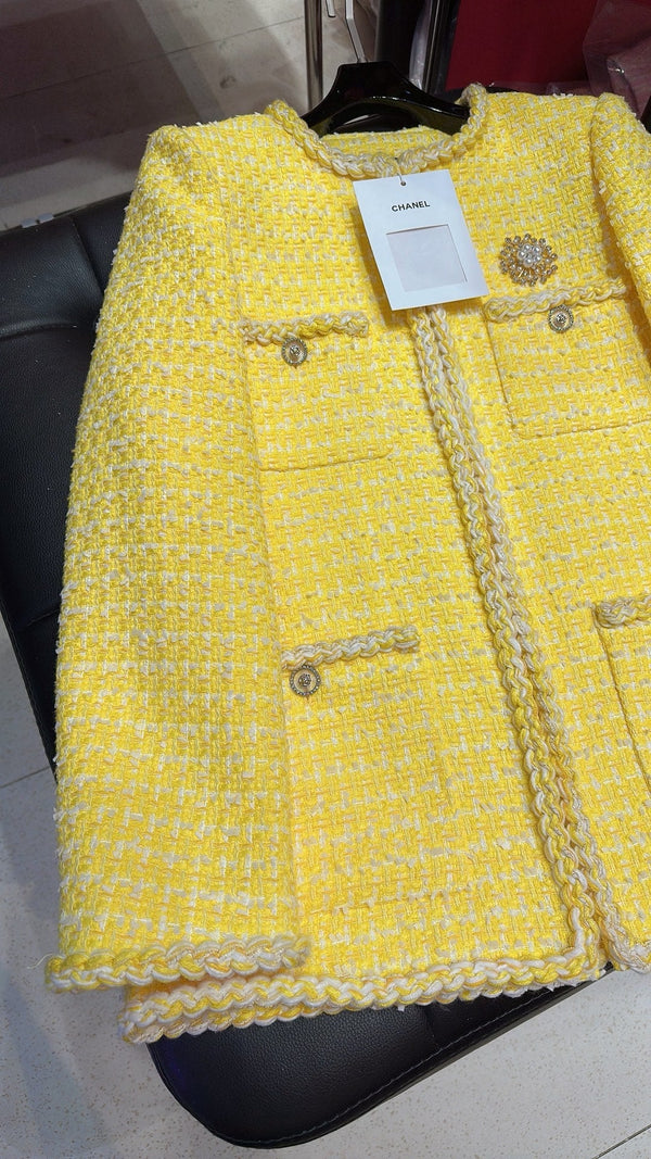 CC Long Sleeve Jacket Yellow Cotton