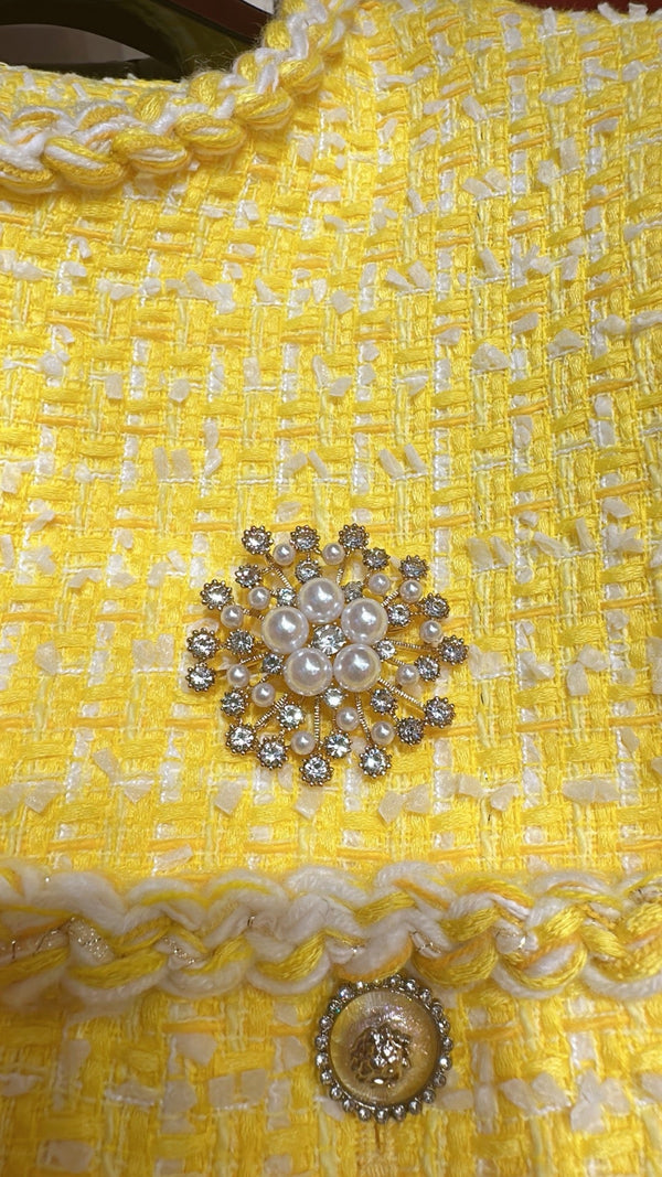 CC Long Sleeve Jacket Yellow Cotton