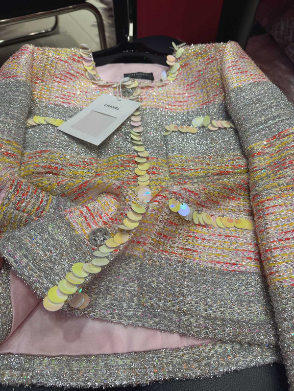 CC 25Ss Suit Jacket and Skirt Colorful Cotton