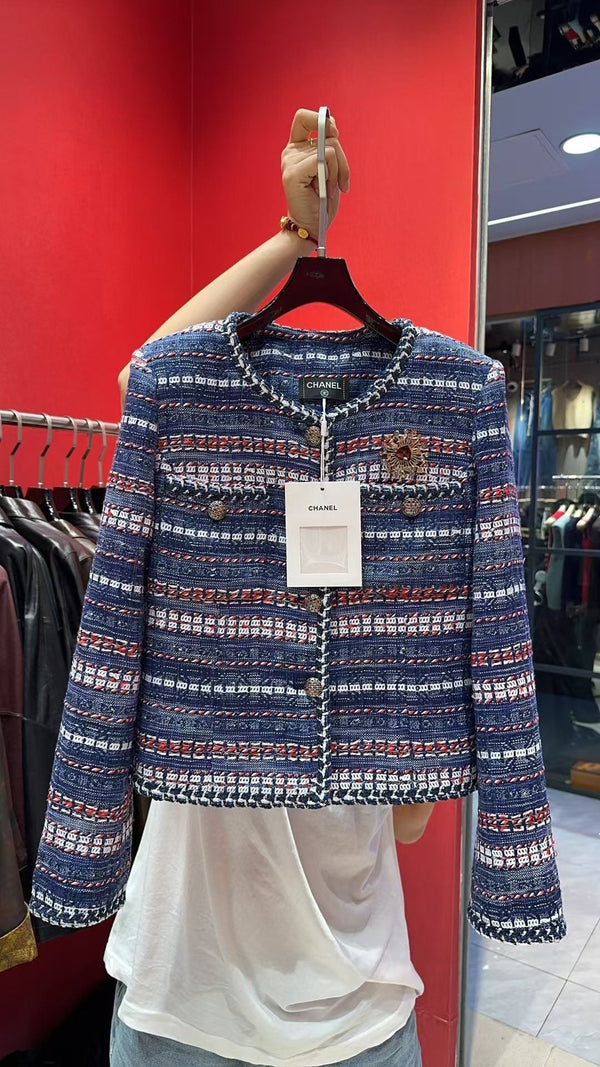 CC 25Ss Long Sleeve Jacket Ocean Blue Cotton