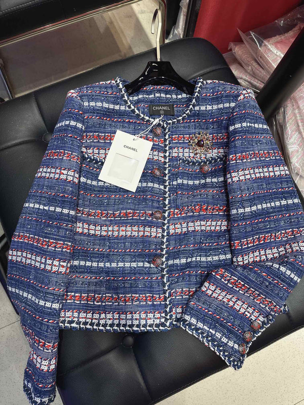 CC 25Ss Long Sleeve Jacket Ocean Blue Cotton