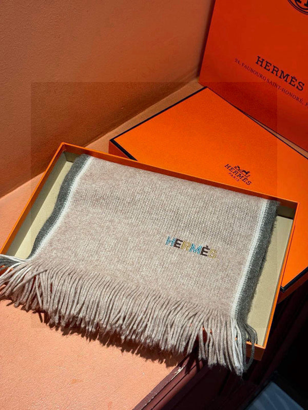 Sciarpa lunga lavorata a maglia HM 180 cm Cashmere grigio 828645