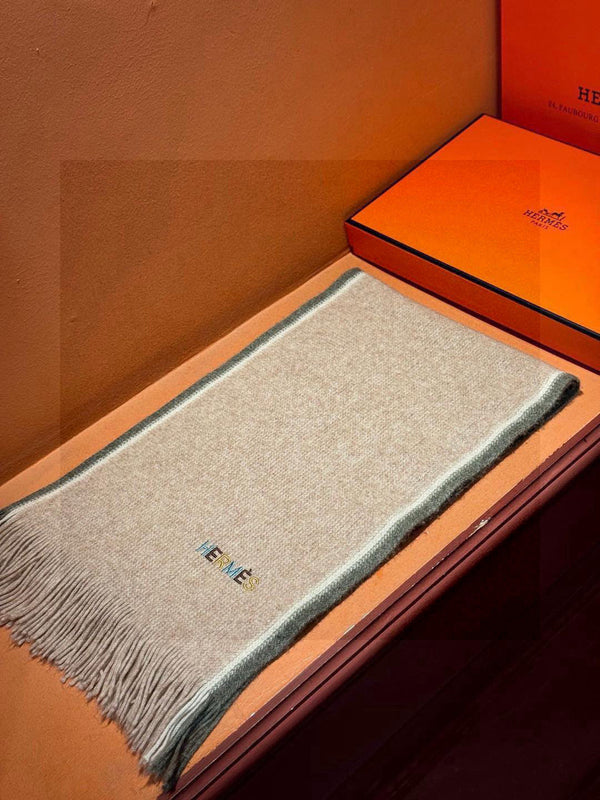 Sciarpa lunga lavorata a maglia HM 180 cm Cashmere grigio 828645