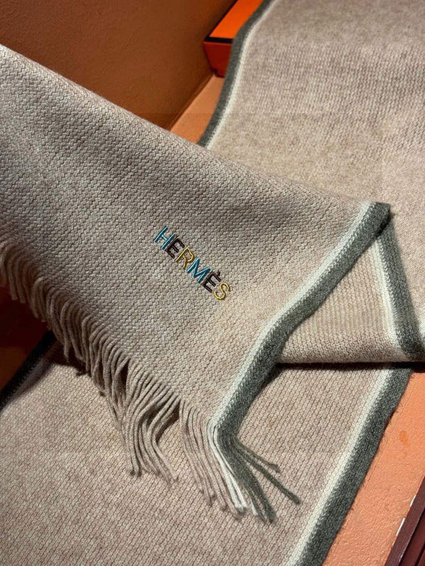 Sciarpa lunga lavorata a maglia HM 180 cm Cashmere grigio 828645