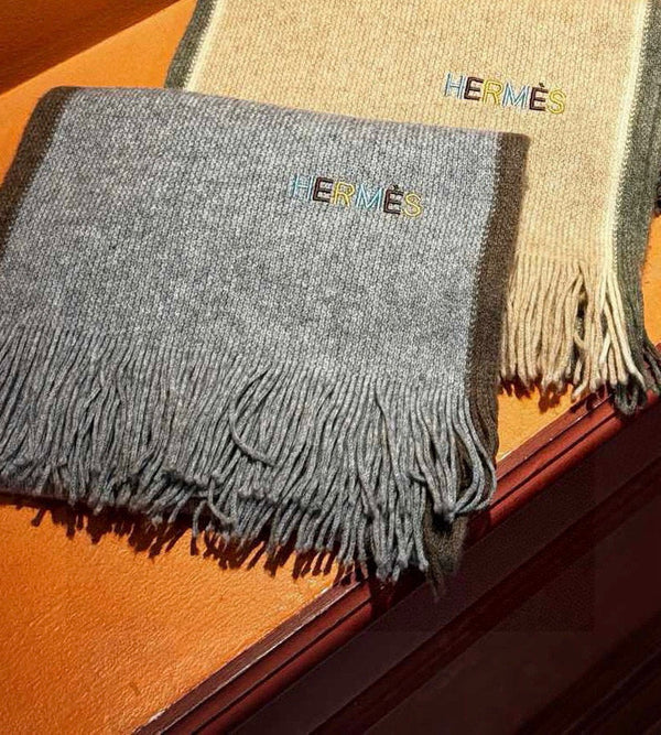 Sciarpa lunga lavorata a maglia HM 180 cm Cashmere grigio 828645