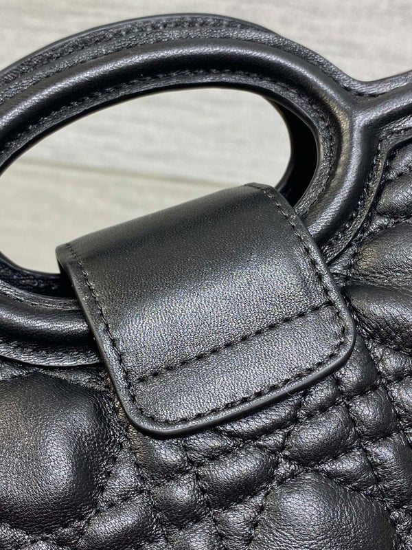 CD Jolie Top Handle Mini Chain Bag 19cm Black Cowhide