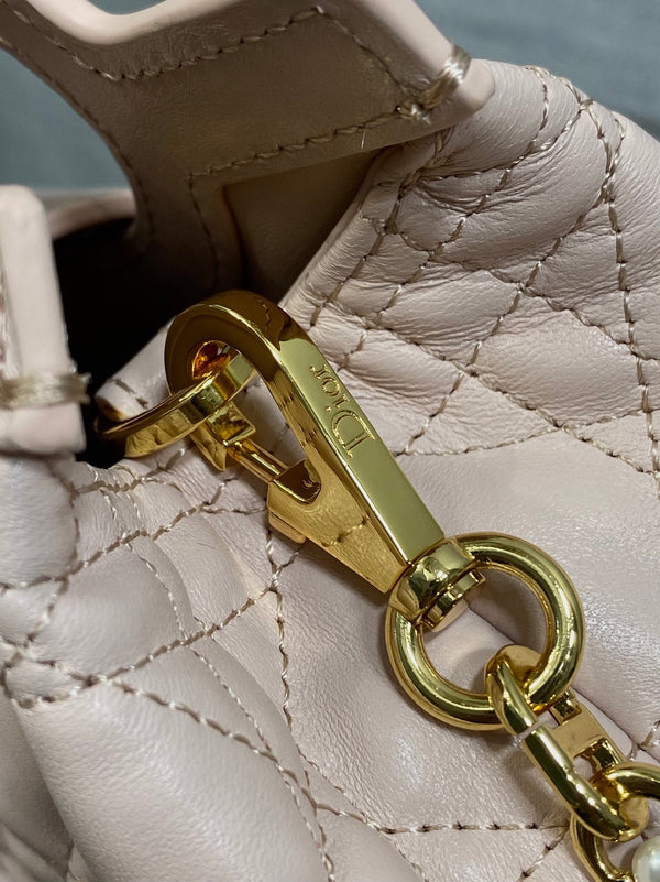 CD Jolie Top Handle Mini Chain Bag 19cm Pink Cowhide