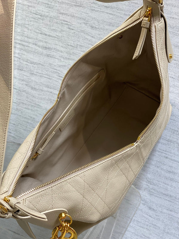 CD VOYAGE Handbag 34cm Cream Cowhide