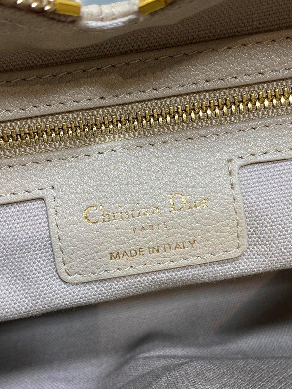 CD VOYAGE Handbag 28cm Cream Cowhide