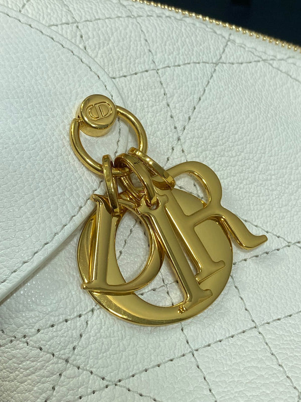 CD VOYAGE Handbag 28cm White Cowhide