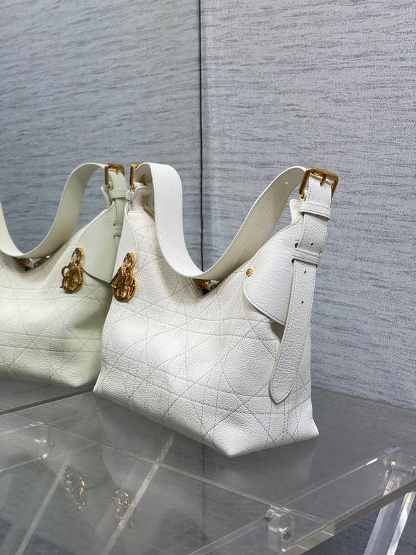 CD VOYAGE Handbag 28cm White Cowhide