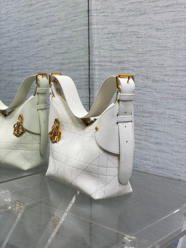 CD VOYAGE Handbag 23cm White Cowhide