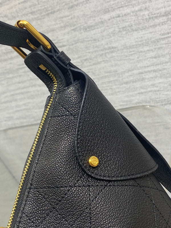 CD VOYAGE Handbag 23cm Black Cowhide