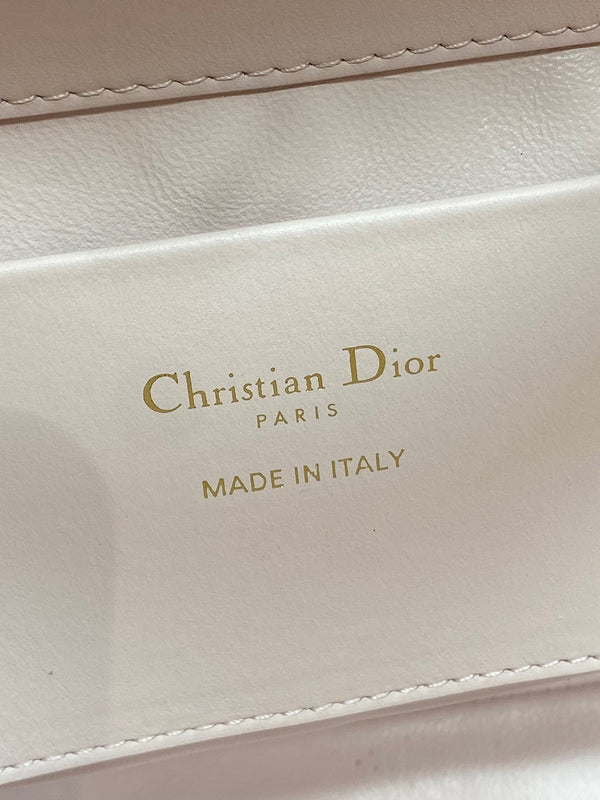 CD Toujours Vertical Small Built-In Lucky Charm Chain 18cm Pink Lambskin