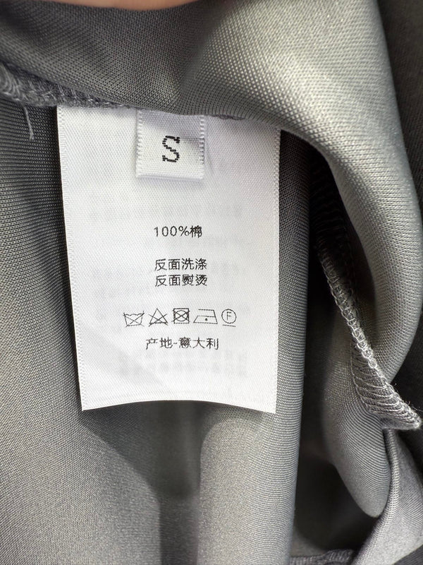 CD 25SS Bee Embroidery Dress Matching Printed Silk Scarf Gray Cotton 306555