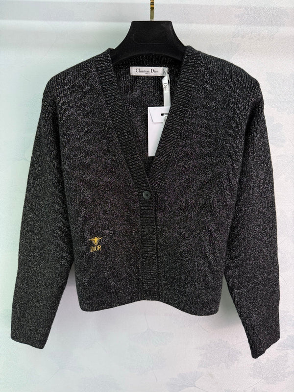 CD 25SS Bee Knitted V-Neck Button Wool Cardigan 306372