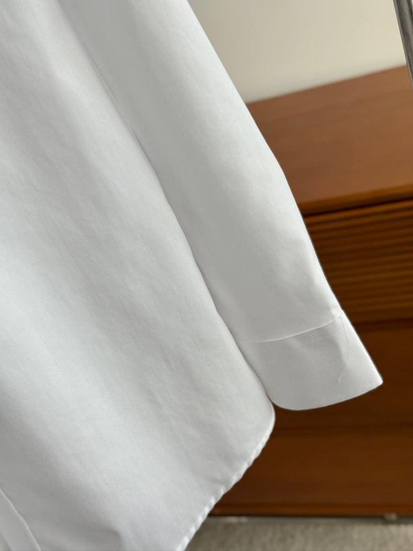 Gucci 25Ss Business Shirt 100s Double-Ply Premium Oxford Fabric White 108567