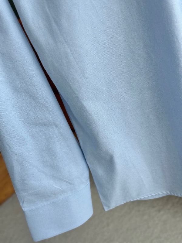 Gucci 25Ss Business Shirt 100s Double-Ply Premium Oxford Fabric Light Blue 108566