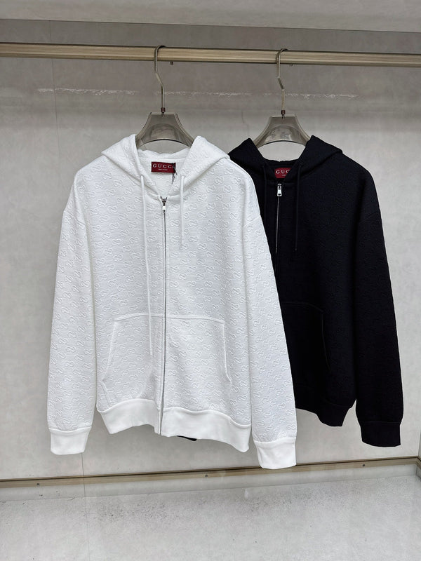 Gucci Allover Printed Zippered Jacquard Jacket 104396