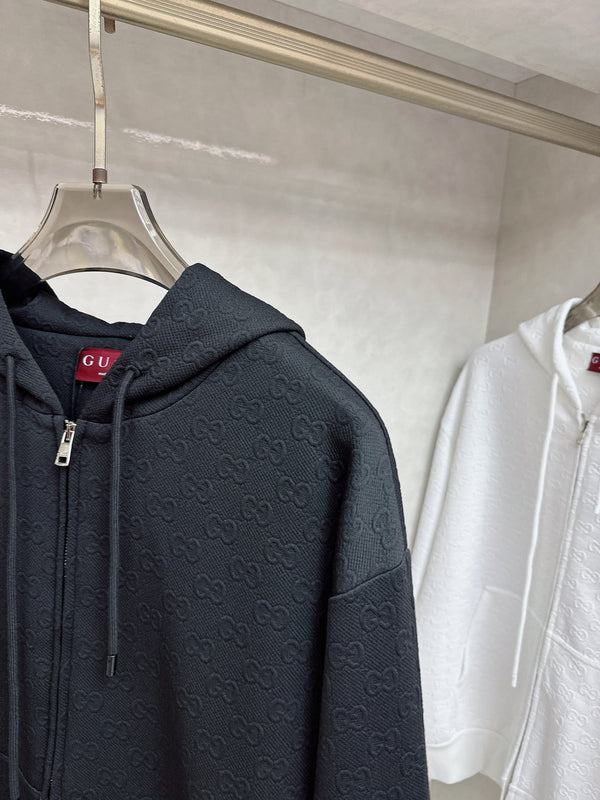 Gucci Allover Printed Zippered Jacquard Jacket 104396