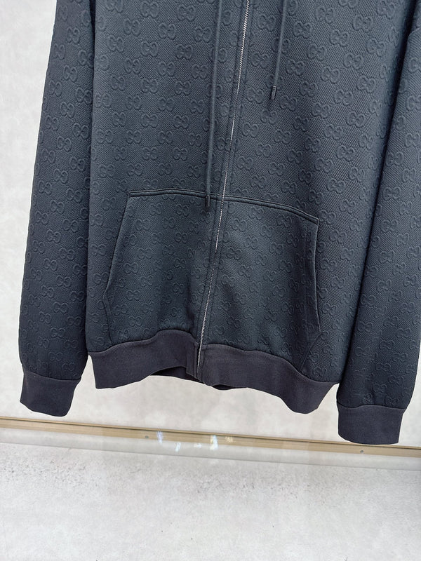 Gucci Allover Printed Zippered Jacquard Jacket 104396