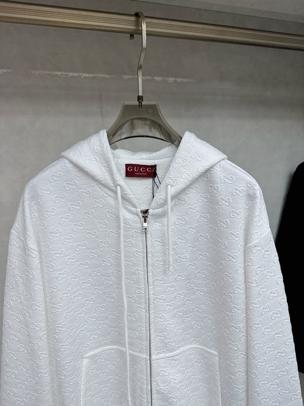 Gucci Allover Printed Zippered Jacquard Jacket 104395