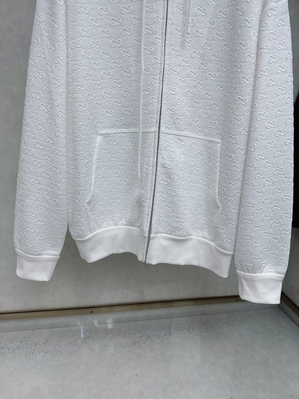 Gucci Allover Printed Zippered Jacquard Jacket 104395