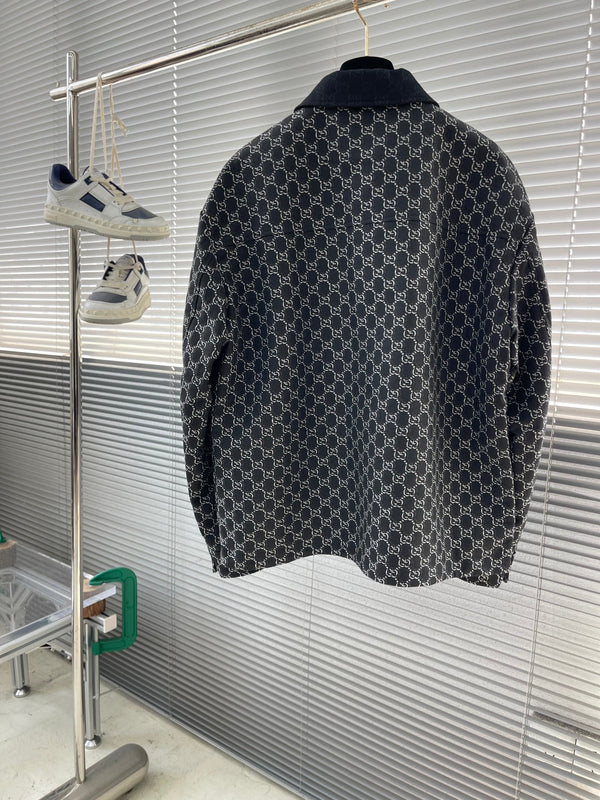 Gucci 25 Men's Lapel All-Over Monogram Print Jacket 103892