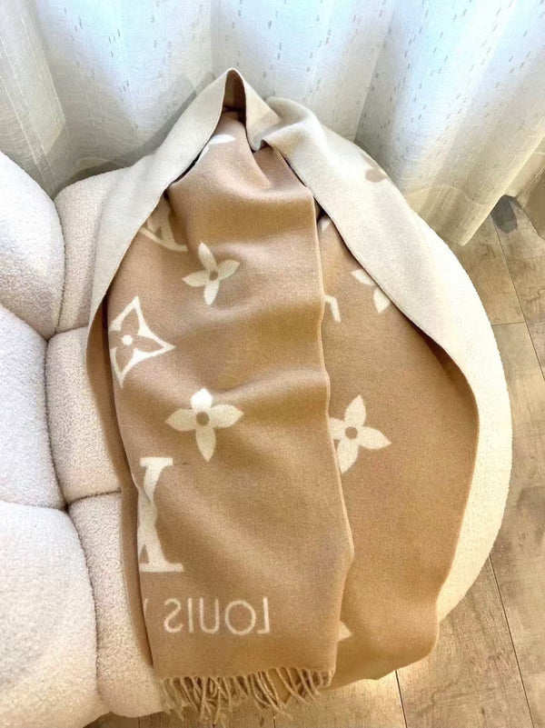LV Reykjavik Scarf 170cm Beige Clair Cashmere 839546