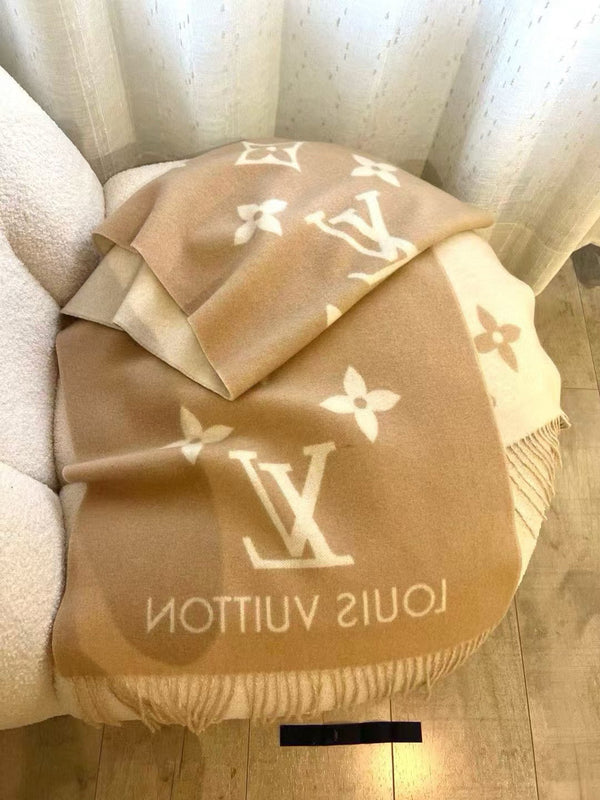 LV Reykjavik Scarf 170cm Beige Clair Cashmere 839546